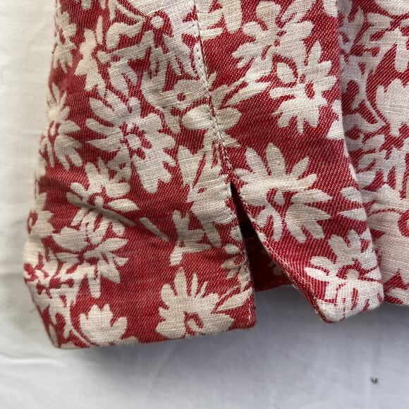 Coldwater Creek Jacket Women's Large Cotton Linen Blend Pink White Career - Picture 5 of 9